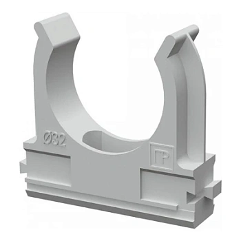 Крепеж-клипса для труб АБС-пластик в п/э d32 мм (25шт/500шт уп/кор) (PR.02632)