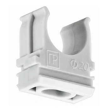 Крепеж-клипса для труб АБС-пластик в карт d20 мм (150шт/1500шт уп/кор) (PR.0620)