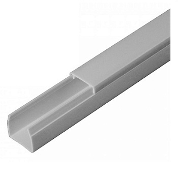 Кабель-канал серый RAL 7035 2-й замок в п/э 16х16 мм (120м/уп) (PR03.0070)