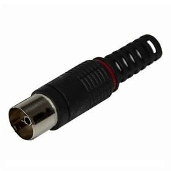 TV-разъем гнездо без пайки черный (05-2044)