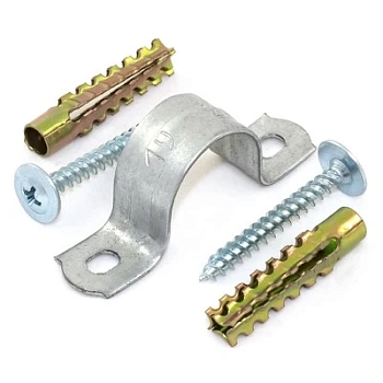 Комплекты для крепления ОКЛ с использованием самореза, дюбеля и скобы СМД d12-13 мм (100 шт) (PR08.5000)