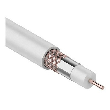 Кабель 3С-2V+CU, (48%), 75 Ом, 100м., белый 01-2612