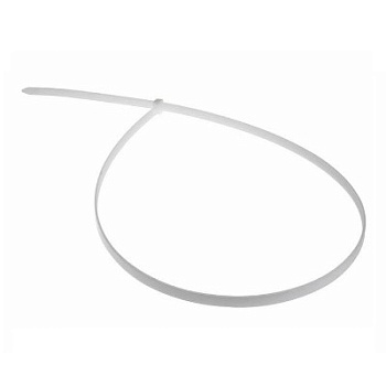 Стяжка кабельная нейлоновая 400x4,8мм, белая (100 шт/уп) (07-0400)