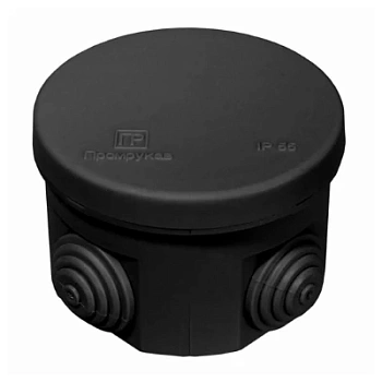 Коробка распределительная 40-0100-9005 для о/п безгалогенная (HF) черная 65х40 (200шт/кор) (40-0100-9005)