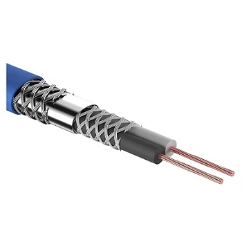 Кабель микрофонный 2х0,25мм², ø 6,8мм, синий, 100м (01-6028)