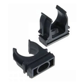 Крепёж-клипса для труб Полистирол черная d16 мм (100шт/2000шт уп/кор) (PR.02716ч)