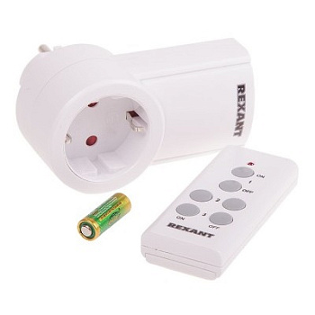 Радиоуправляемая розетка c пультом RX-001 (один пульт, одна розетка) 10А/30м (10-6020)