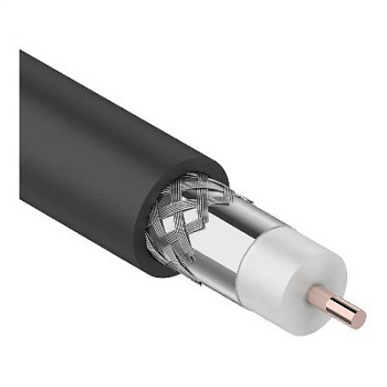 Кабель коаксиальныймагистральный RG-11U, 75Ом, CCS/Al/Al, 83%, , OUTDOOR, черный (01-3011)