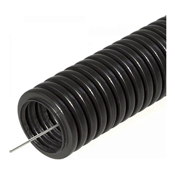 Труба гофрированная ПНД безгалогенная (HF) черная с/з d25 мм (50м/2600м уп/пал) Строитель (PR.022551)