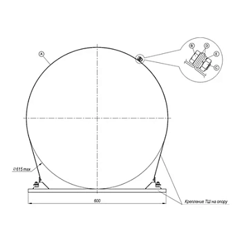 Комплект удлинителя для крепления ТШ на опору (70041)