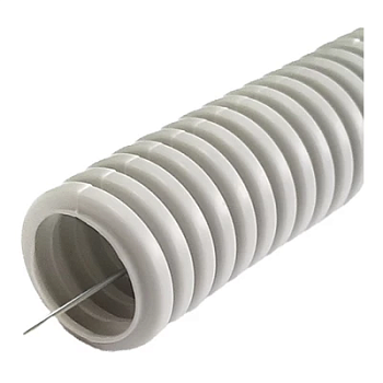 Труба гофрированная ПНД лёгкая 350 Н безгалогенная (HF) стойкая к ультрафиолету серая с/з d63 мм (15м/360м уп/пал) (PR02.0135)