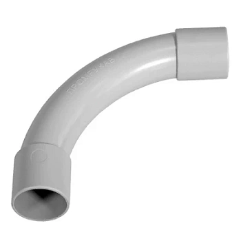 Соединитель угловой d16 мм безгалогенный (HF) атмосферостойкий серый (70шт/980шт уп/кор) (PR13.0356)