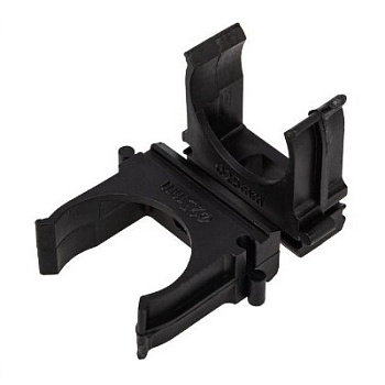 Крепёж-клипса для труб черная д. 25 мм "ПС" 100 шт/уп (28-0125-1)