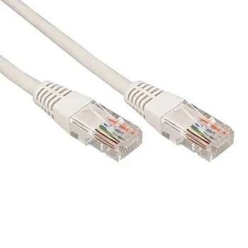 Шнур коммутационный, патч-корд U/UTP RJ45-RJ45, CAT 5e, PVC серый, 10м (18-1009)